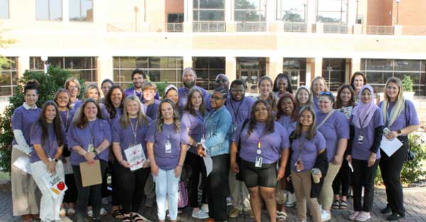 MGA teacher education majors met at the Macon Campus on Friday, Sept. 29, to embark on a field trip of selected Bibb County schools - Heritage, Veterans, and Southfield.